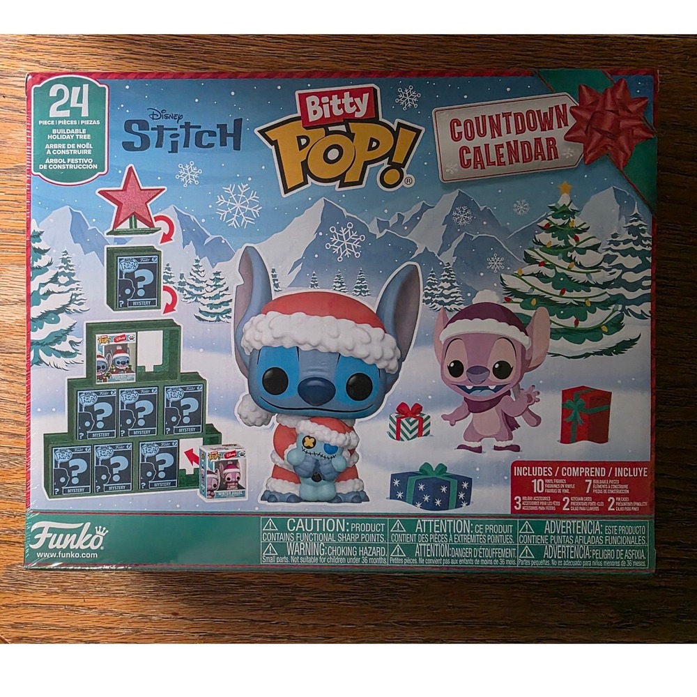 Funko Disney Lilo and Stitch Bitty Pop Countdown Calendar 24 Piece Holiday Set